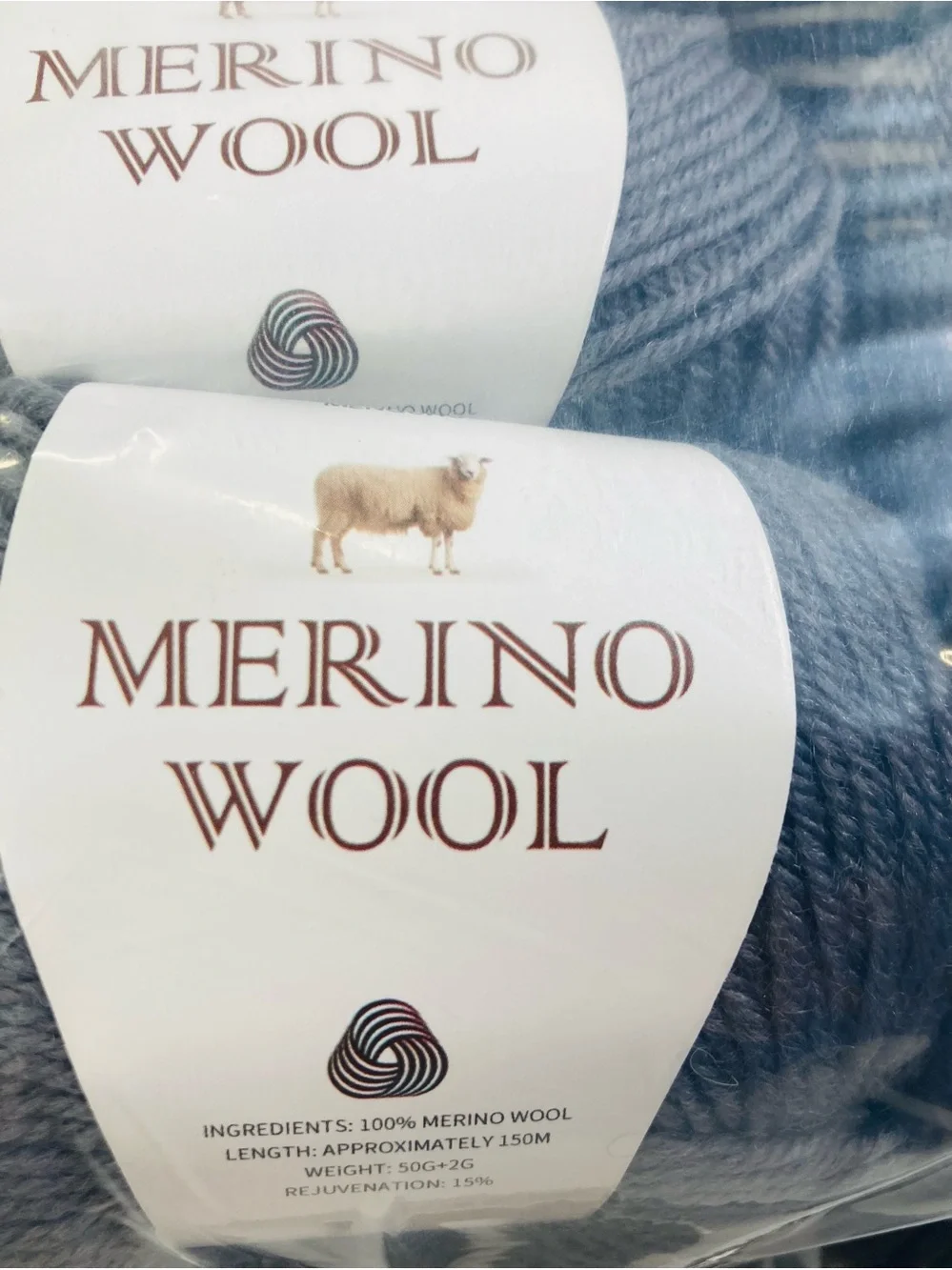 6 NWT ~300g total Mengchu 100% Merino Wool Yarn Color Stormy Gray